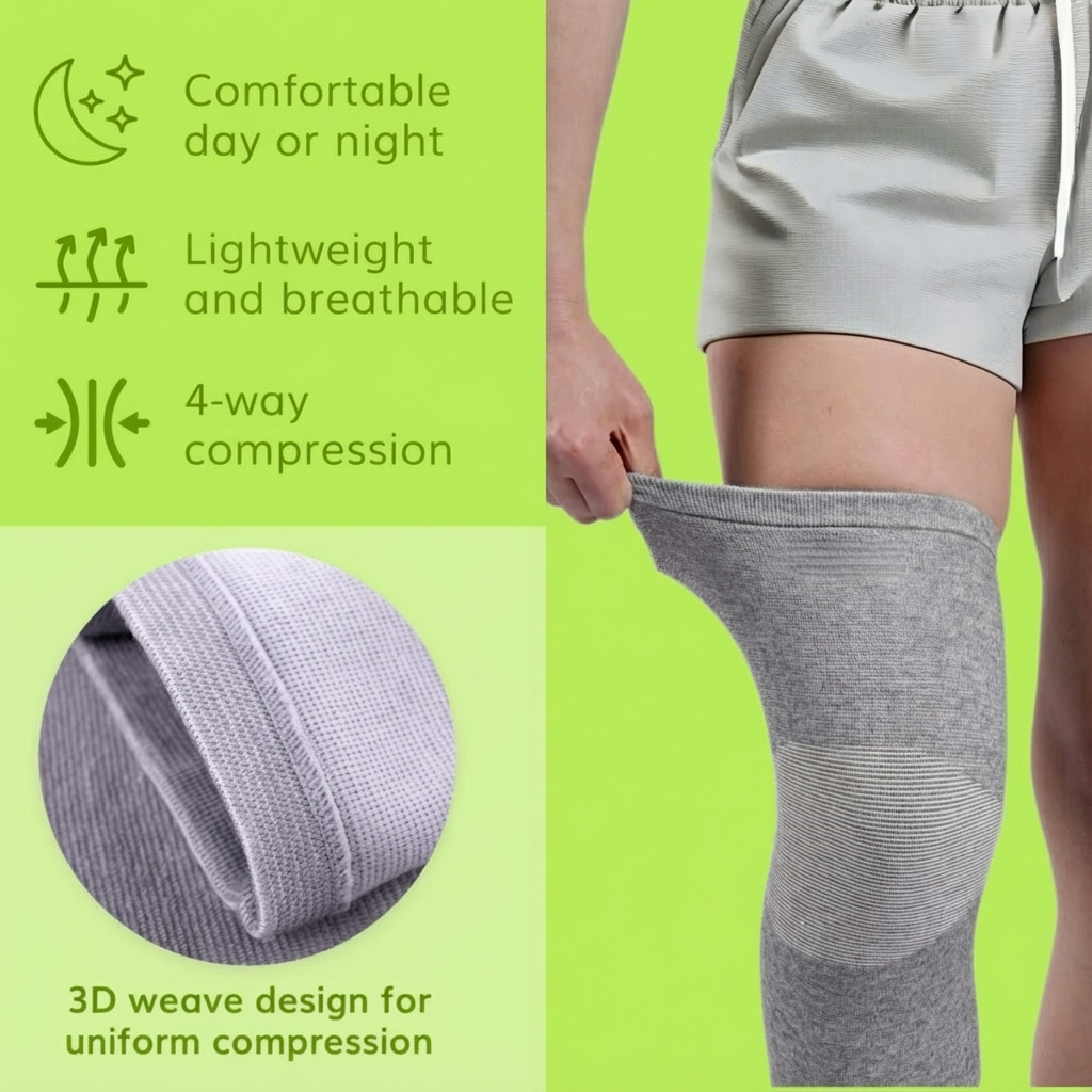 ZenCompress™ Premium Bamboo Knee Sleeves — Complete Support Set